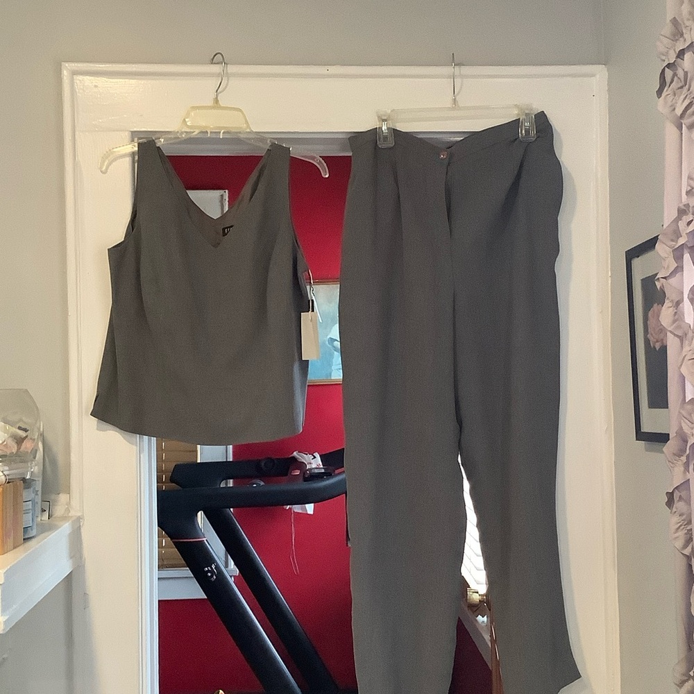 Grace Slate Gray Pantsuit Ensemble